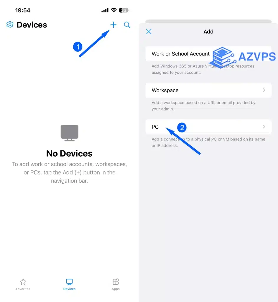 Thêm VPS vào windows app mobile để sử dụng