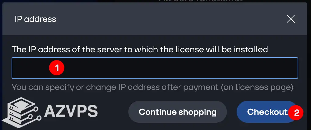 Điền thông tin IP VPS/Server