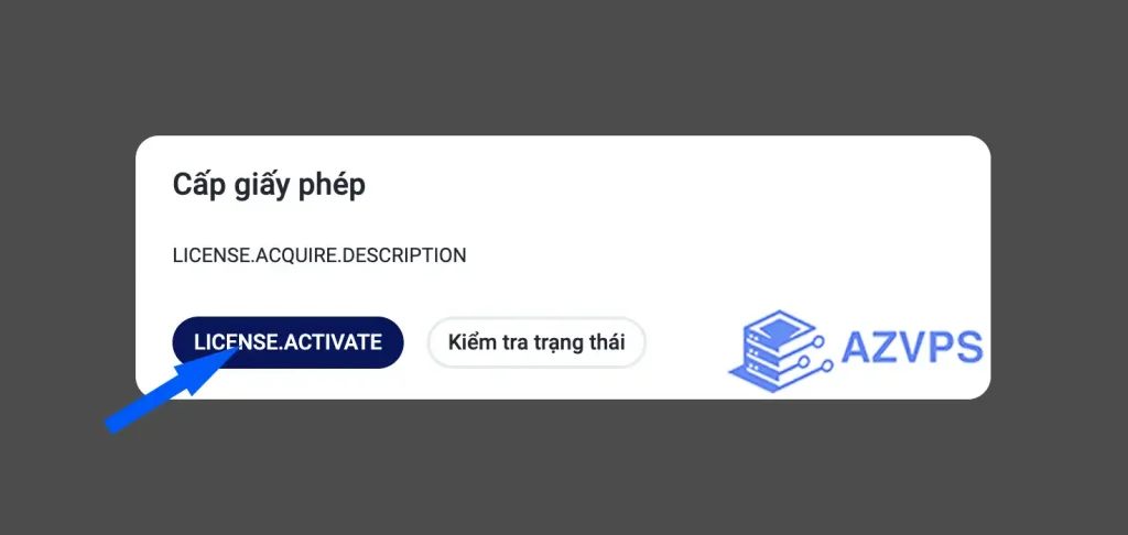 Cần kích hoạt fastpanel trước khi sử dụng